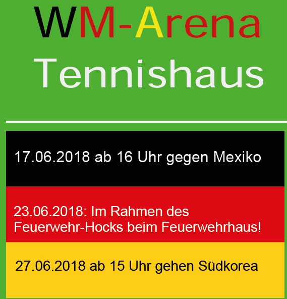 Public Viewing in der "WM-Arena Tennishaus"